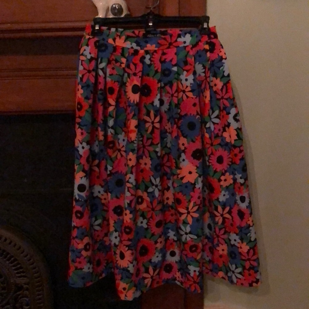 Alex + Alex lined floral midi skirt 2
